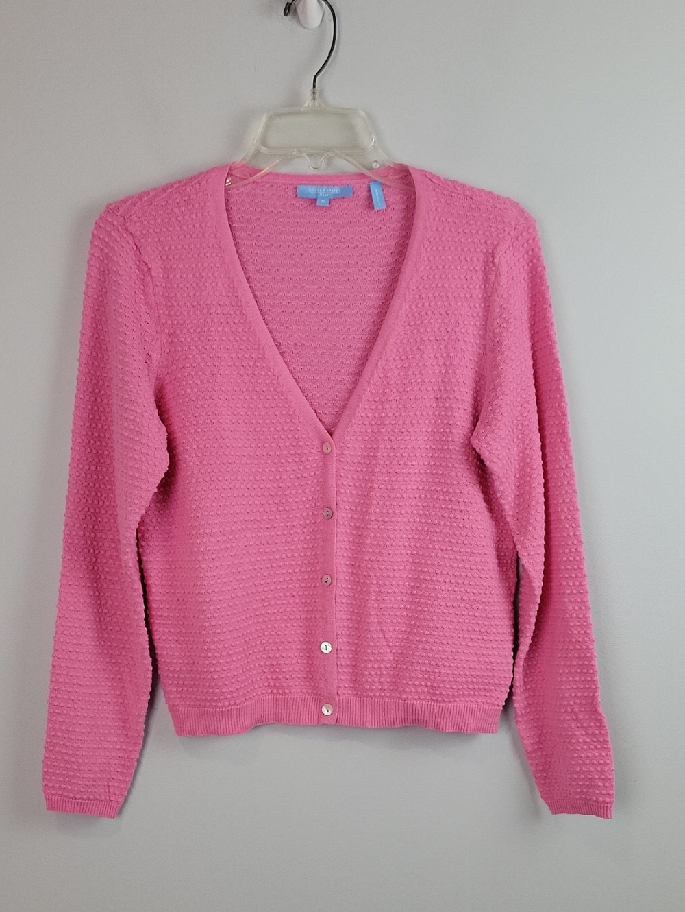Draper James pink textured cardigan sweater size Small